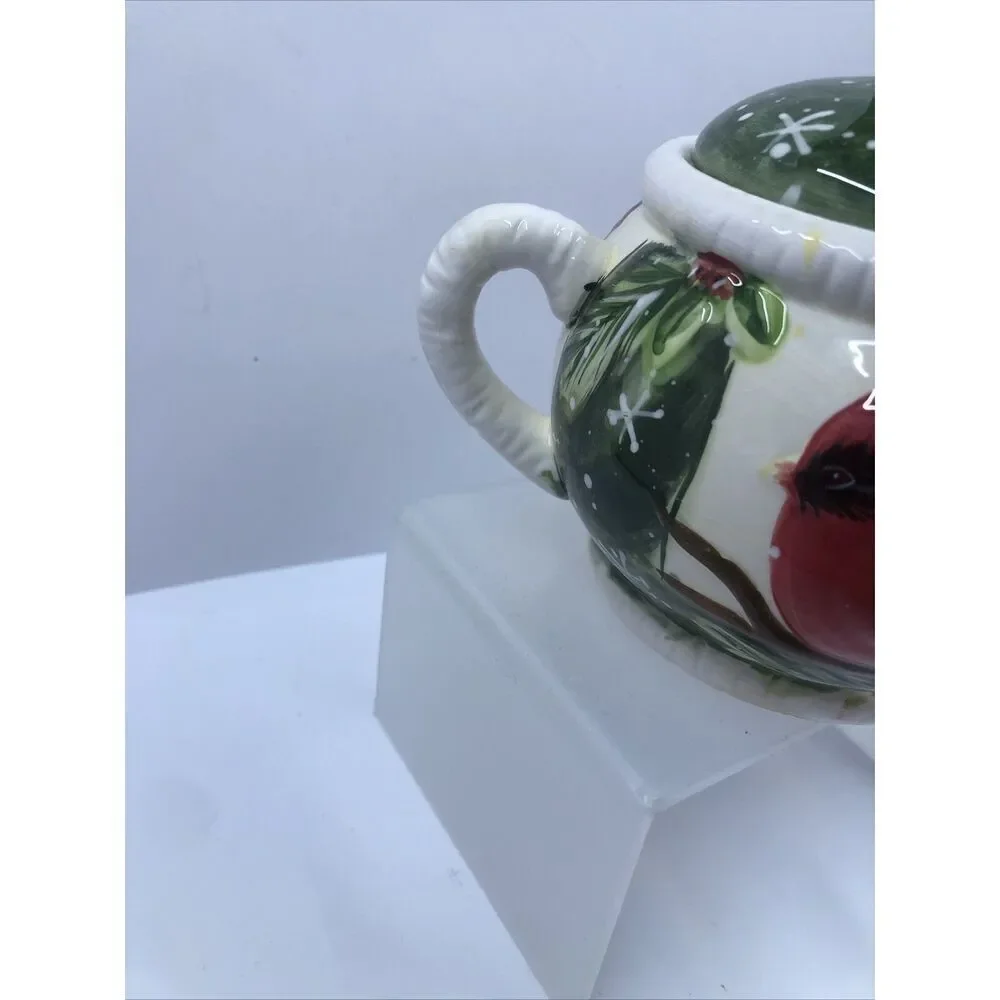 Yankee Candle Cardinal Christmas Warm Hearts Teapot Votive Holder